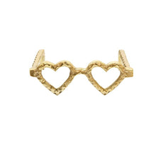 Load image into Gallery viewer, Metal Heart Shaped Glasses in Gold - Sagebrook Home 
