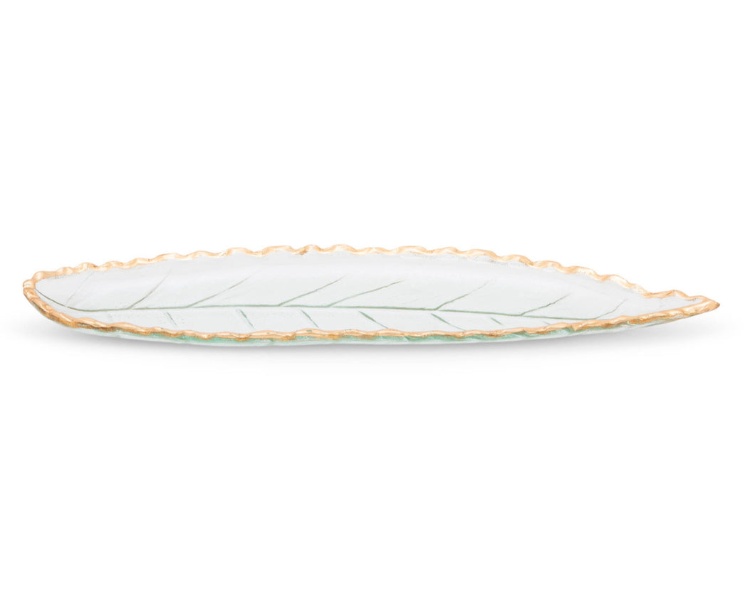 Glass Leaf Tray